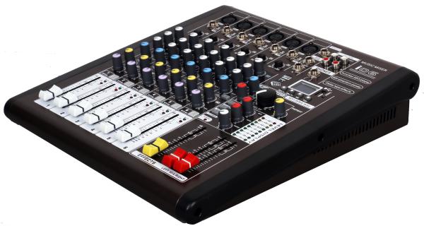 110v - 230v Portable Power Mixer , 6 Channel Dj Music Mixers With DSP I06