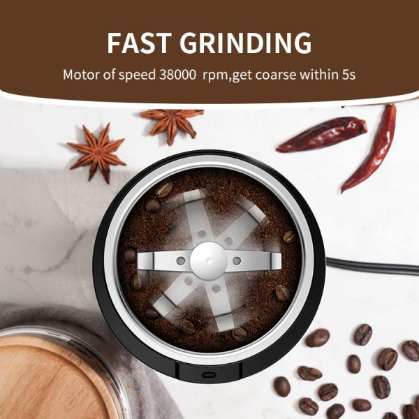 Portable Battery Automatic Coffee Grinder No Large Particles , The Uniformity Is Up To 80%