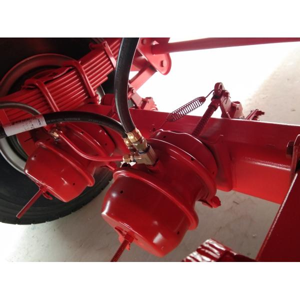 9.5 Meters 2 Axles Long Flatbed Trailer , Semi Truck Lightweight Flatbed Trailer