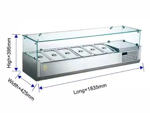 Countertop Salad Station New Restaurant Salad Sandwich Stainless Steel Table Freezer