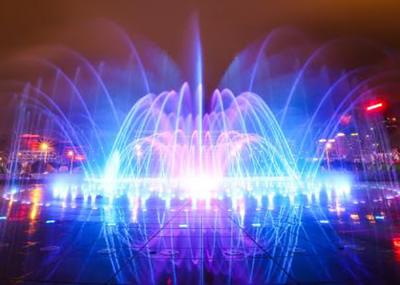 Plazza Floor Water Fountains For Dry Deck With Led Underwater Lights