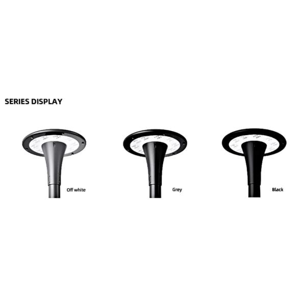 30W-60W Дворные фонари IP66 IK09 Солнечный пост верхние фонари литьевого алюминия, используемые для садов, парков, дорожек и дорожек