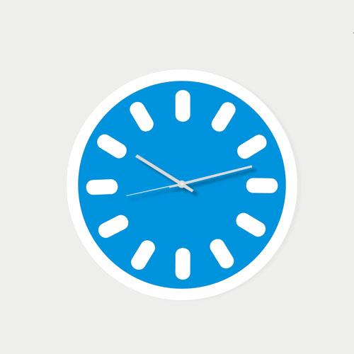 Blue Round Acrylic Home Decoration Contemporary Wall Clocks LY-033 