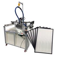 Filtro em caixa de 3 linhas centrais que faz a máquina que cola o filtro de Hepa que faz a máquina