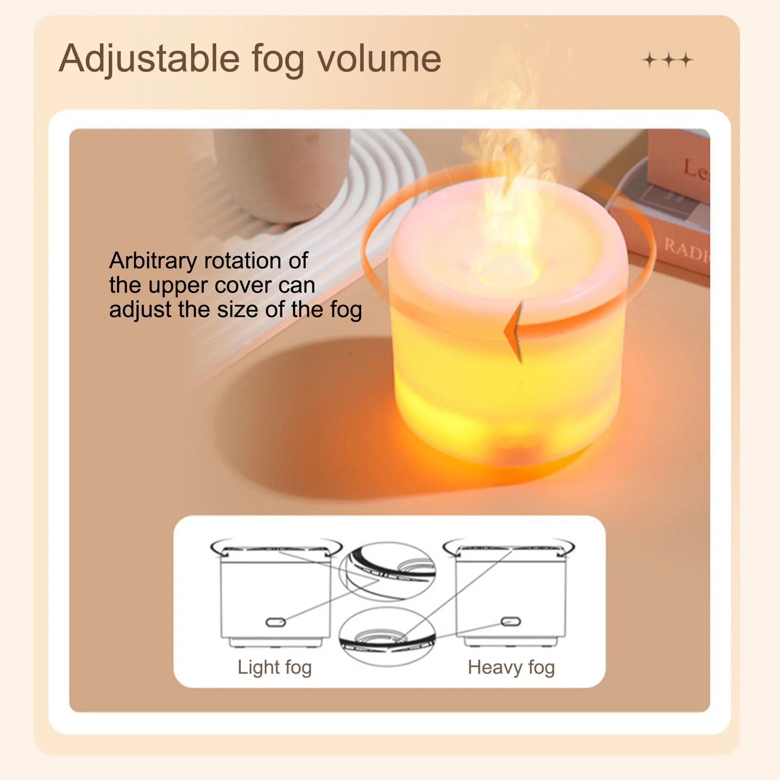 Rainbow Mist Aromatherapy Humidifier | Bedroom/Air-Conditioned Room/Desktop Moisture Boost | 3-in-1 Ambient Night Light