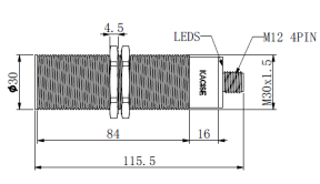 The best-selling KUS3000 M30-Type1 2 meter intelligent ultrasonic level sensor for industry with precision ≤1 %