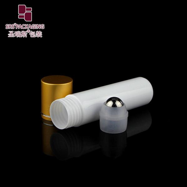 SRS packaging empty cosmetic white color round shape 30ml roller ball bottle