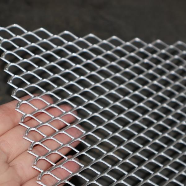 Aluminum Expanded Stretched Metal Mesh Diamond Shape Anodized Powder Coating Surface Treatment