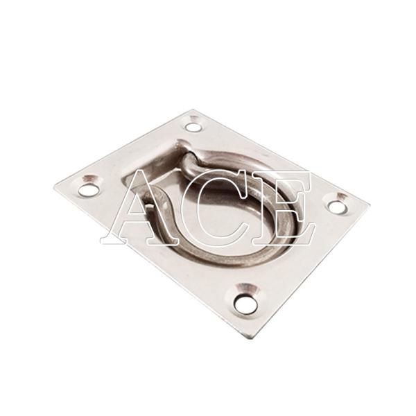 2000KN M.B.L Compression Stainless Steel Floor Mount Rope Car and Truck Accessories Lashing Tie Down D Rope Ring for Heavy-Duty