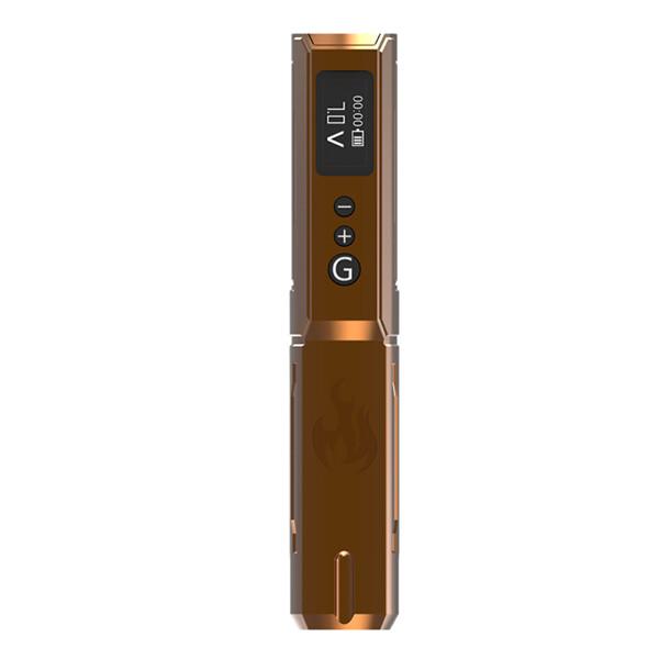 Professional Wireless Tattoo Machine , Rotary Electric Tattoo Pen Gold Color