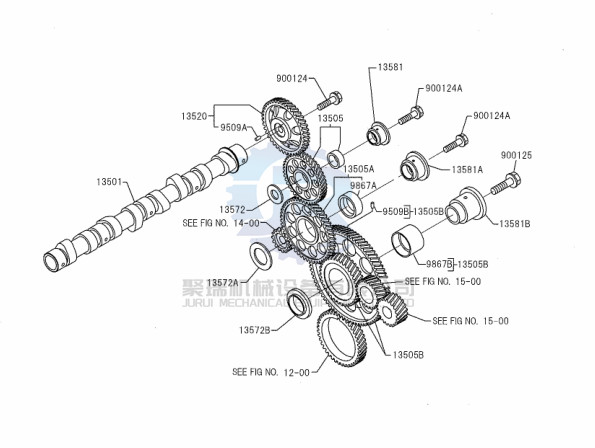 Vh13050e0130 Camshaft Gear Assy Excavator J05e J08 Engine Parts For Sksk200-8 Sk210lc-8