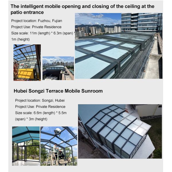 Retractable Pool Enclosures Contemporary Polycarbonate Windshield Skylight for Skateboard Swimming