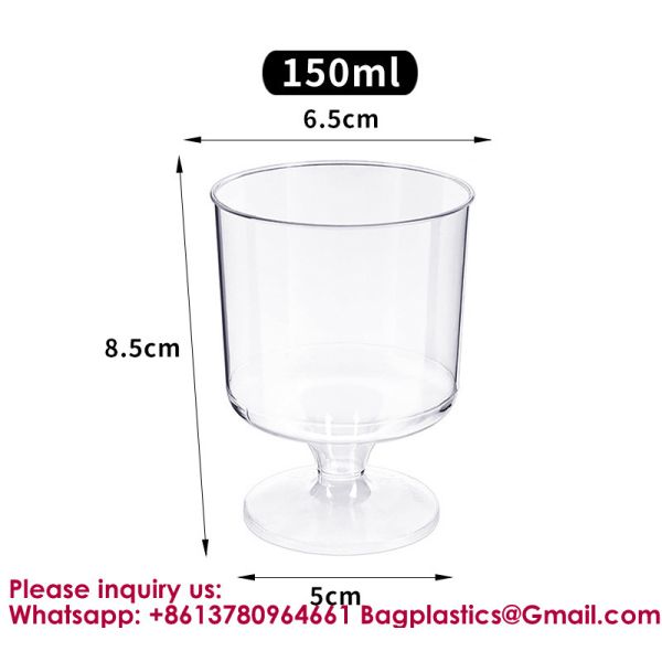 Mini Dessert Cups With Spoons, Clear Plastic Parfait Glasses With Gold Rim, Small Cake Shooter Cups For Party Wedding Events Supplies