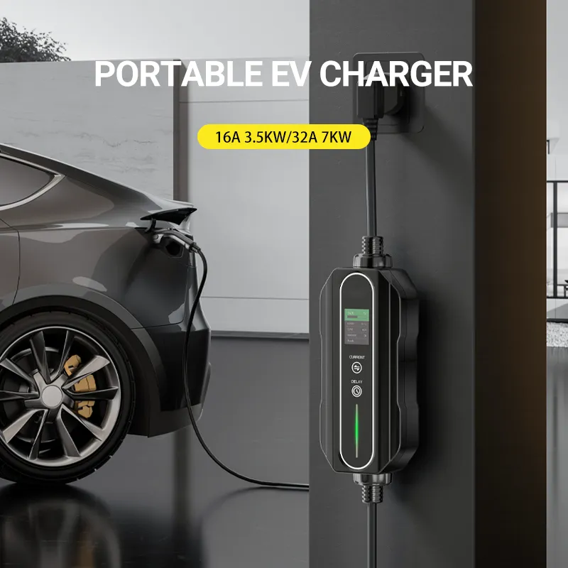 экран станции OLCD Ac заряжателя Ev уровня 2 черни типа 1 2 7kw 32a