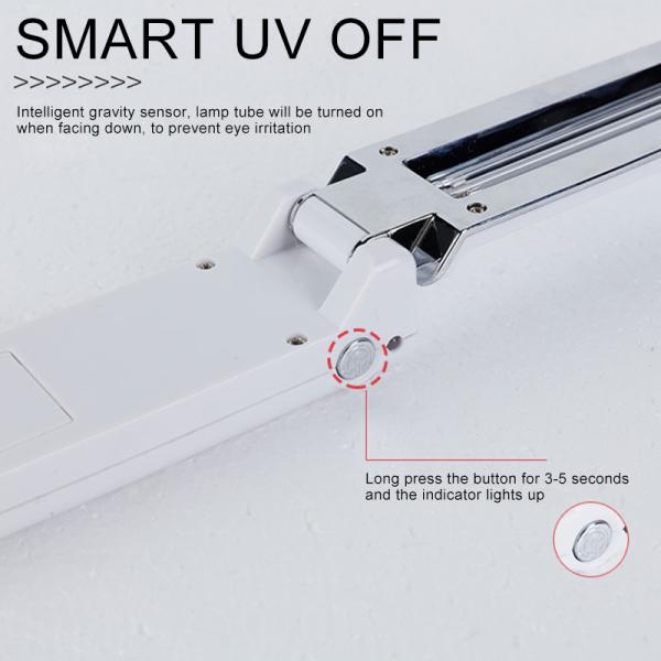 White 280mm 60℃ 20000h 3W Portable UV Disinfection Lamp