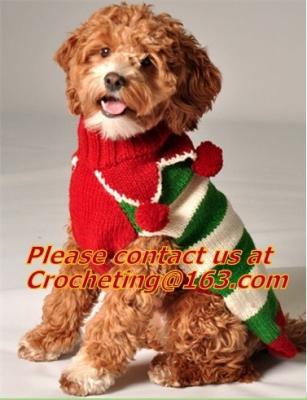 pet clothing christmas, Dog Knitting Wool jacquared Turtle neck Sweater Pet Winter Clothes
