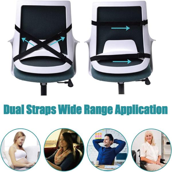 Customized Cooling Gel Memory Foam Lumbar Support Cushion for Lower Back Pain Relief