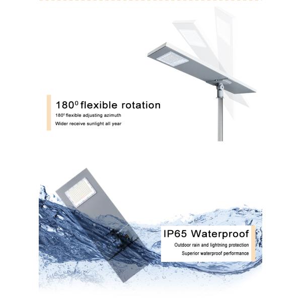 SMD2835 LED Solar Streetlight , 50000hrs Lifespan IK08 IP65 Solar Street Light