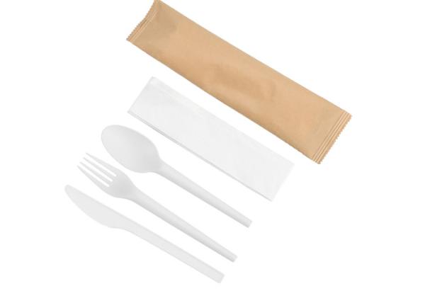 Heat Resistant CPLA Compostable Disposable Cutlery Set
