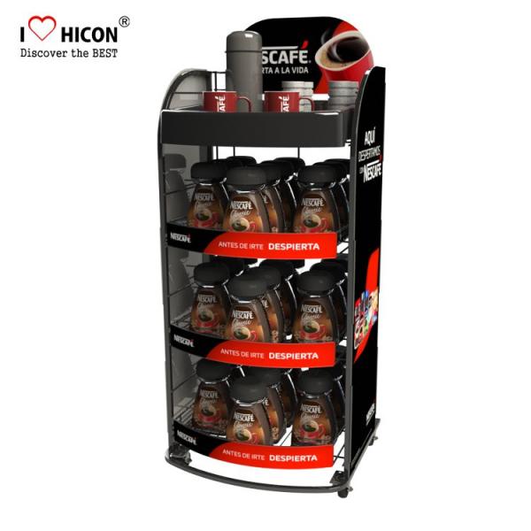 Coffee Shop Display Furniture POP Coffee Bag or Mug Display Rack