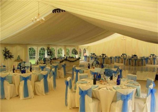 White PVC Canopy Wedding Event Tents 20x30m Aluminum Alloy Clear Span Marquee