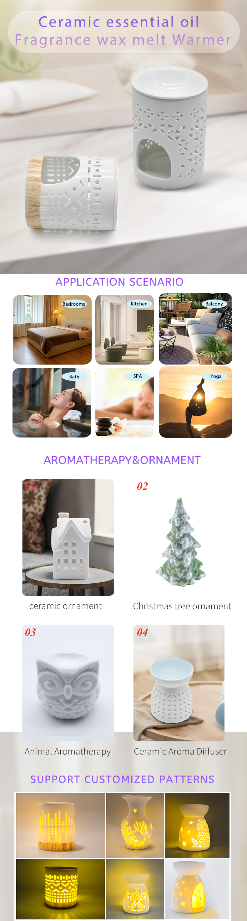 Personalised Ceramic Essential Oil Diffusers for Indoor Relaxation