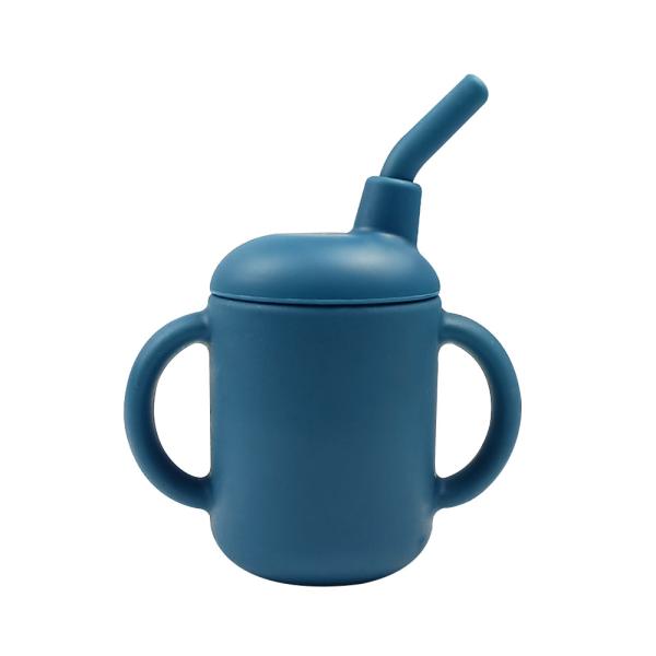 120ml Silicone Spill Proof Kids Cup Personalized Baby Cup With Straw Capacity Is 120ml With Size Is 10.5*7.3cm*6.1cm And