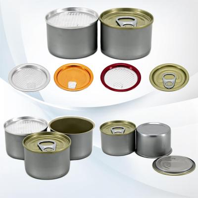 Food Grade Two Piece Can Diameters 53mm 185mL Tin Plate Cans For Snacks And Pet Food
