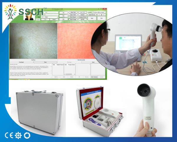 Função e segurança do analisador facial do espaço da pele da máquina do analisador da umidade da pele multi