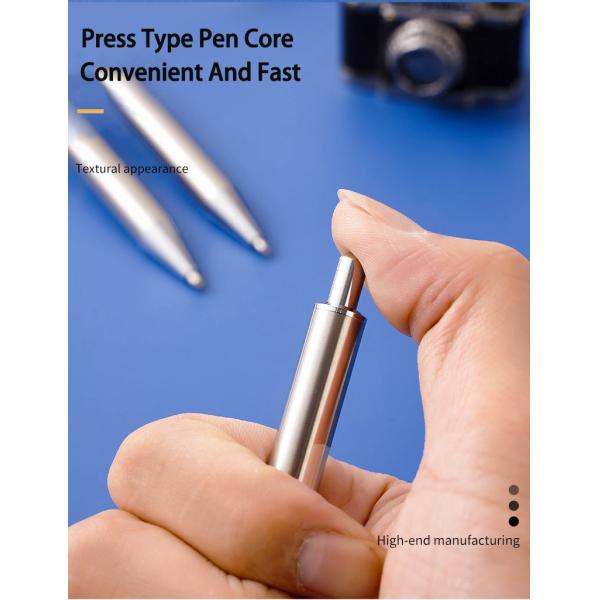 High Quality All Steel Press Ballpoint Pen Durable Simple Style Metal Barrel Ball Pen