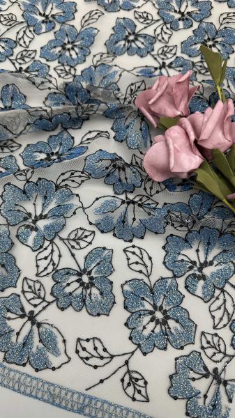 Lacet métallique brodé 3D maille florale luxueuse de haute qualité tissu élégant pour les femmes