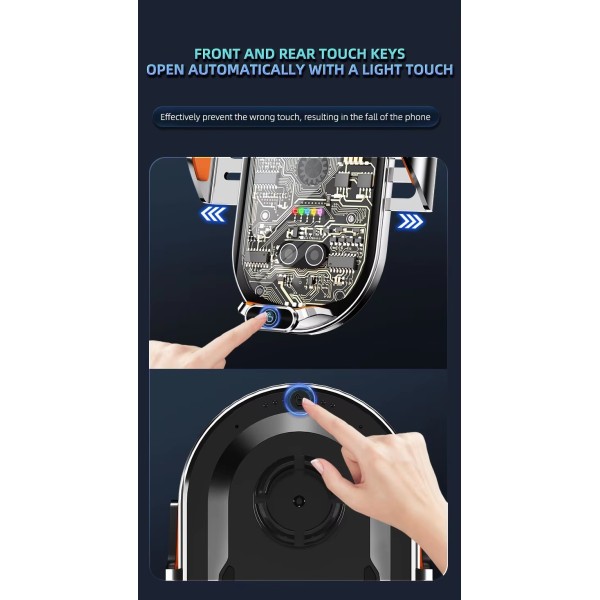 15w Fast Car Wireless Car Magnetic Wireless Charger Quick Charging Magnetic Wireless Charger Automatic Sensor