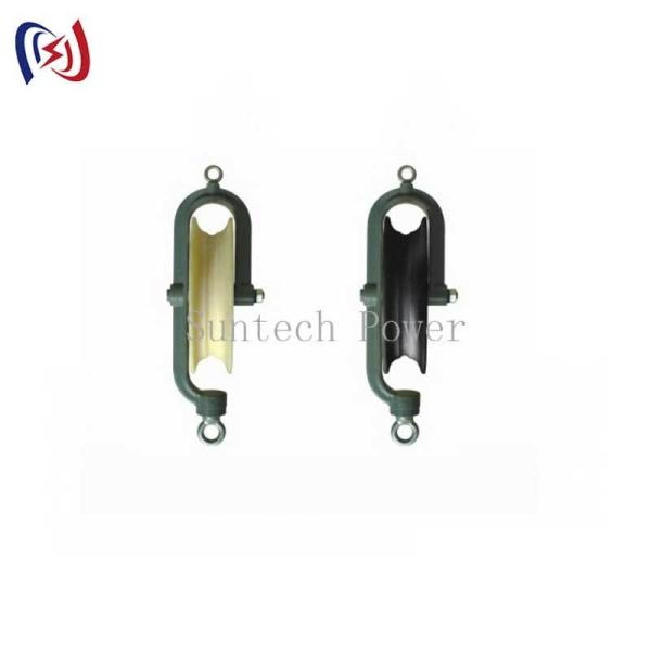 Hold Down Wire Block with Galvanized Steel Frame and Wear-Resistant Nylon Sheave for Single Sheave Cable Stringing