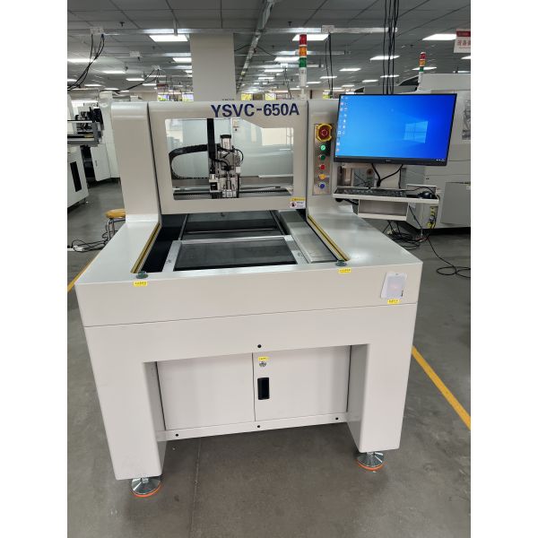 YSVC-650 High Speed PCB Router Machine with 610X500mm Maximum Board Length and UV Laser Cutting for High Precision ±3um PCB Depaneling