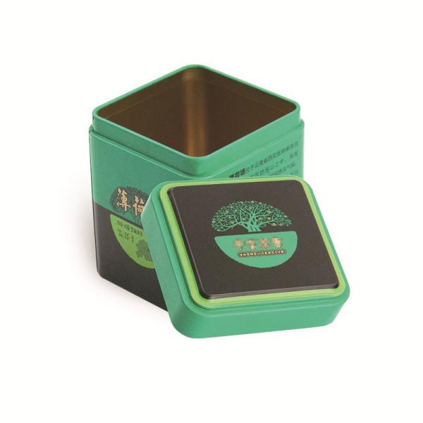 Wholesale Custom Square Tea Sugar Coffee Canisters Food Tea Packaging Metal Tin Can Box Coffee Spice Black Square Tin