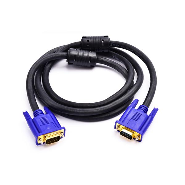 Popular Black 4.5 MM 15pin ROHS VGA cable  Male To Male Cable for computer 1.5m2m3m