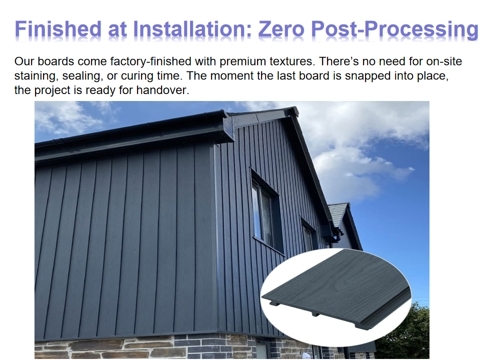 Weatherproof Co Extruded WPC Cladding Shields Commercial Facades