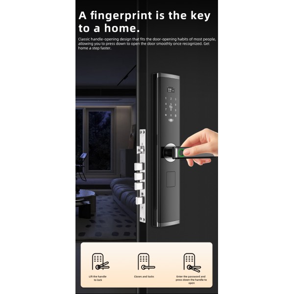 Yagu Double Side Intelligent Lock Tuya Wifi Smart Lock Door Fingerprint Password Smart Door Lock Smart Locks for Front Door
