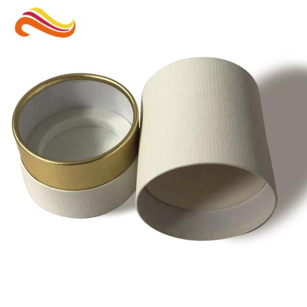 Cardboard Cosmetic Packaging Boxes Round Tube Paper Cylinder For Perfume Bottles