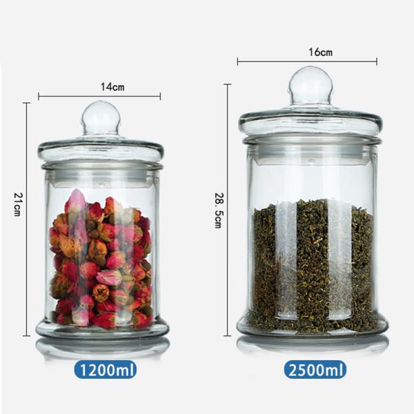 frascos de vidro da boca larga do Borosilicate do armazenamento da especiaria 2500ml