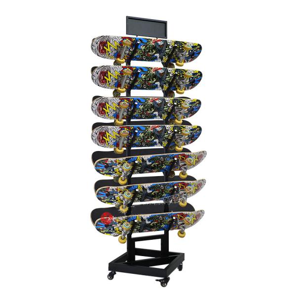 Customized Reception Desk Skateboard Surfboard Bike Wall Rack for Display and Storage