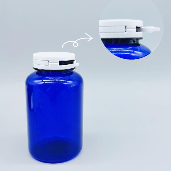 100ml-300ml Child Resistant Pharmaceutical Pill Bottle With Hinge Cap and Easy-pulling Lid for Pharmaceutical Packaging
