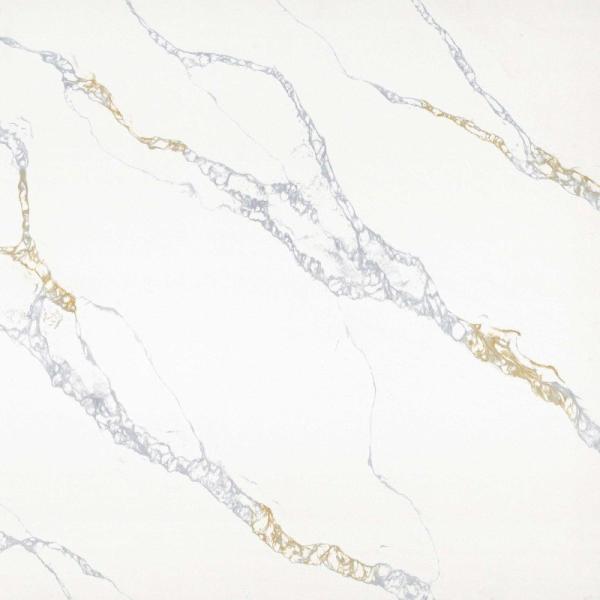 Anti Pollution White Quartz Countertops 3200*1600 Quartz Kitchen Worktops