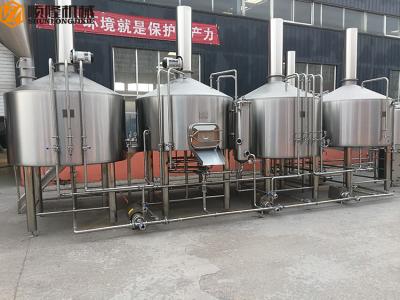 PLC Control Stainless Steel Beer Brewing System , Beer Making Equipment Steam Heating