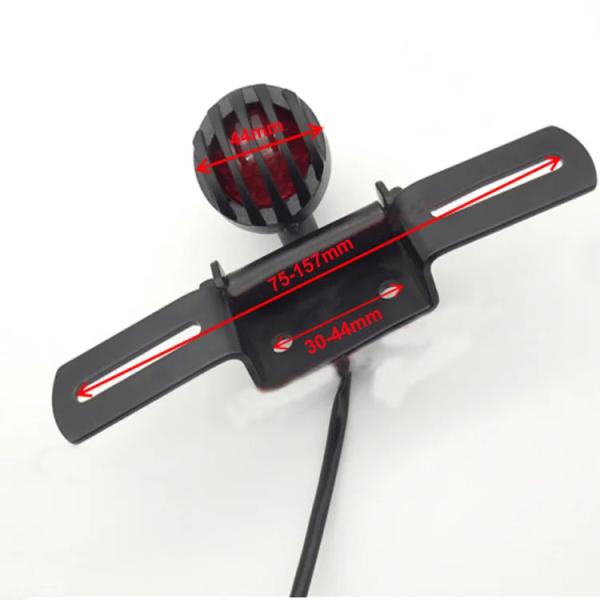 Vintage Black Brake Light for Harley Motorcycles Red Light Included