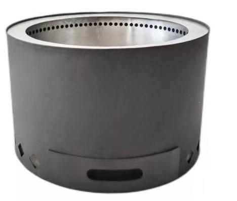 Black Coated C Series Smokeless Wood Burning Fire Pit , 18.7 Inch Portable Fire Pit