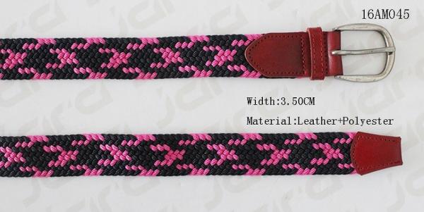 3.5cm Width Fashion Mens Elastic Stretch Belts Antic Silver Buckle SGS Passed