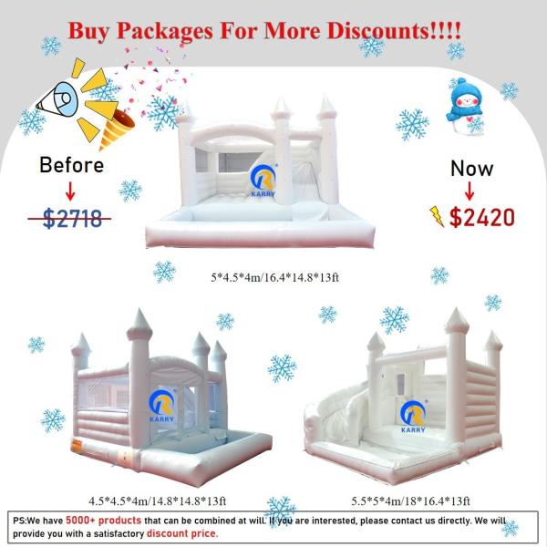 Outdoor Commercial Christmas Inflatable Bouncer Castle Slide Faixa etária 14 anos para cima