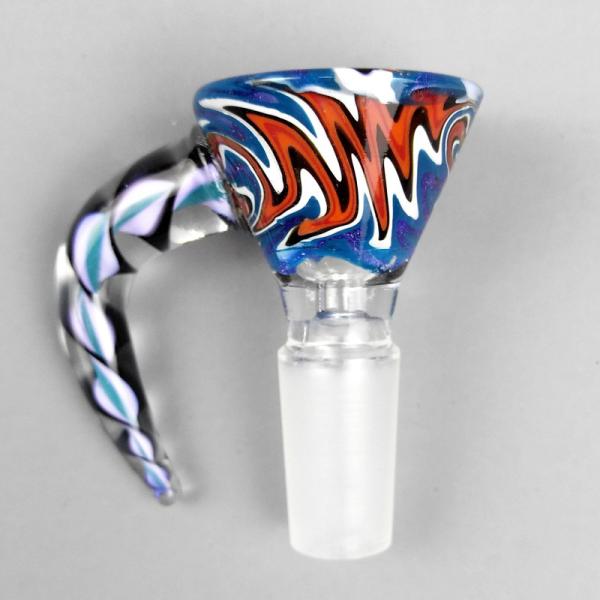 Thick Glass Bongs Accessories Glass Slides With Handle Bowl Funnel Male Hourglass
