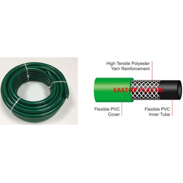 Flexible Garden PVC Hose Colorful Fiber Reinforced Braided Hose ROHS Approved